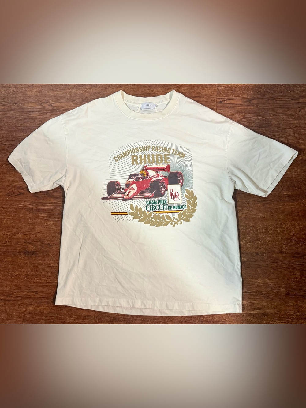 Rhude Championship Racing Team Podium Monaco Graphic T-Shirt Size XXL White